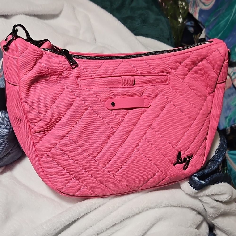 Lug Matte Luxe Quilted Pink Crossbody Bag NWT